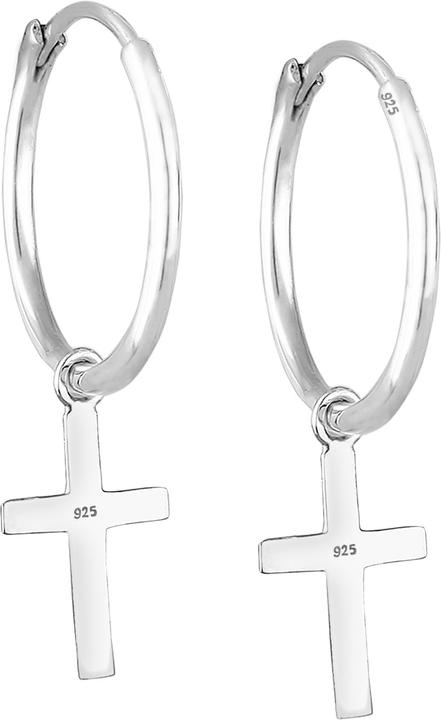 Actual product image Elli Creolen Hänger Kreuz (925 Silver)