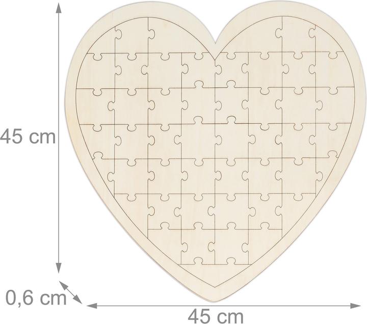Actual product image Relaxdays Heart puzzle (49 pieces)