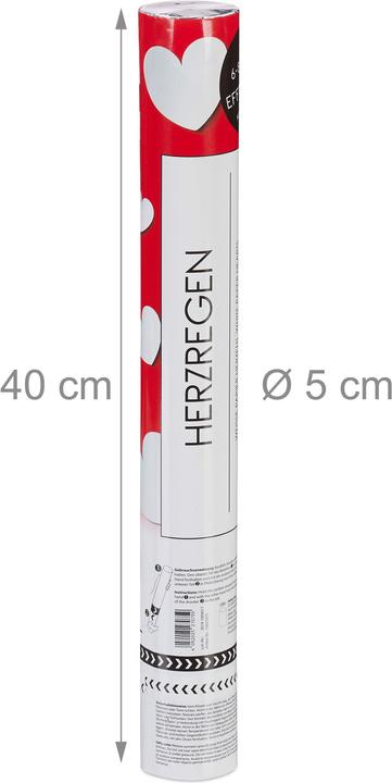 Actual product image Relaxdays 40 cm Party Popper Hearts