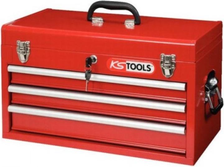 Produktbild KS Tools Werkzeugtruhe mit 3 Schubladen, LxBxH 520x260x302 mm, rot (3 x)
