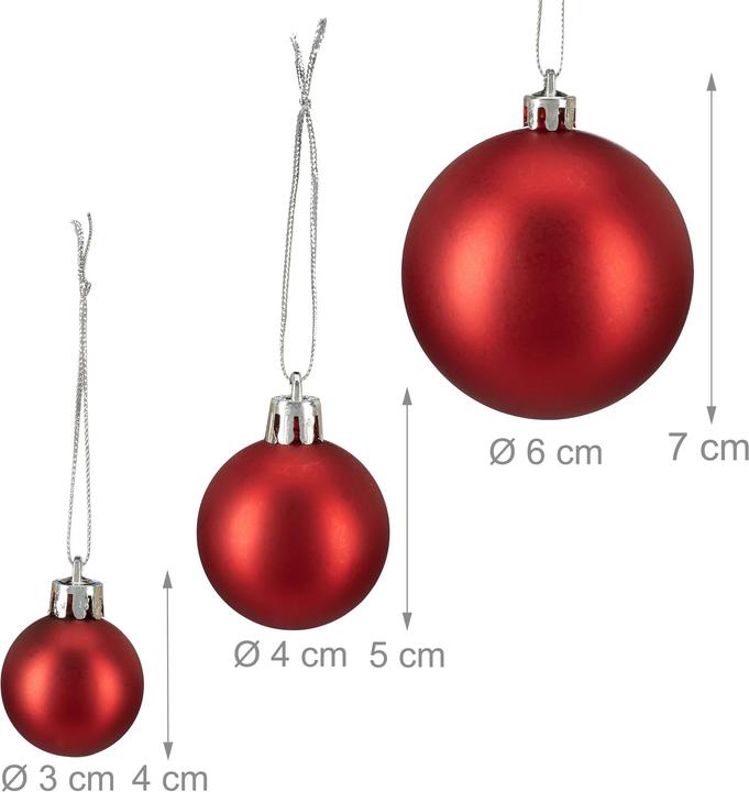 Produktbild Relaxdays Weihnachtskugeln (100 -teilig)