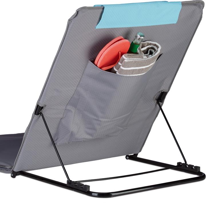 Immagine prodotto Relaxdays Tappetino da spiaggia con ombrello (170 cm)