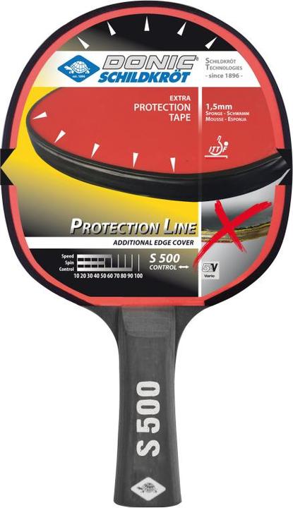 Donic Schildkröt SCHILDKRÖT Tischtennisschläger "Protection Line S500" Lernschläger, Farbe: schwarz/rot, Jade Bela...