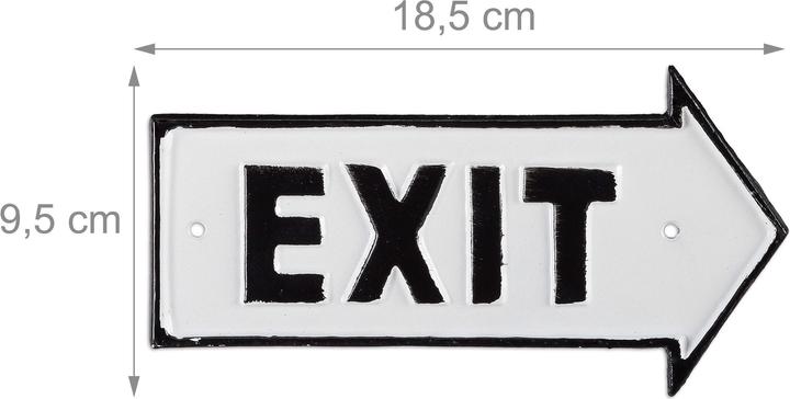 Produktbild Relaxdays Exit Schild