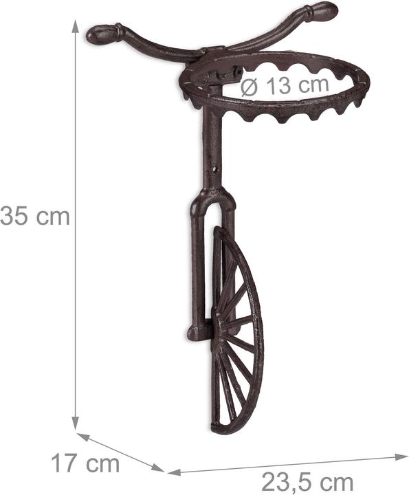 Actual product image Relaxdays Unicycle Wall Flower Rack