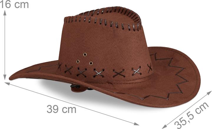 Immagine prodotto Relaxdays Cappello da cowboy per carnevale