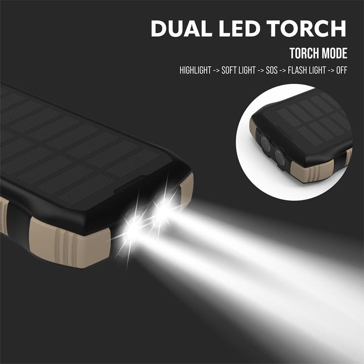 Actual product image Vinnic Solar Powerbank (20000 mAh, 20 W, 74 Wh)