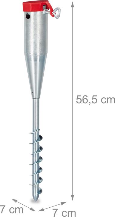 Actual product image Relaxdays Parasol Ground Anchor 25 - 55 mm