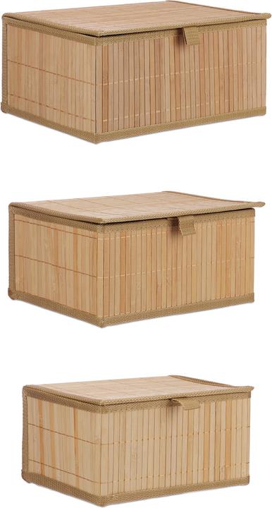Immagine prodotto Relaxdays Cesto portaoggetti (3 x, 33 x 25,5 x 15 cm)