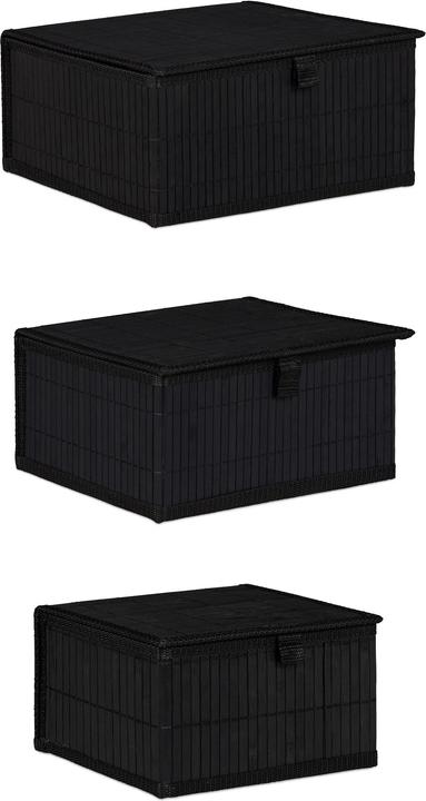Immagine prodotto Relaxdays Set conveniente da 3 cesti portaoggetti (3 x, 33 x 25,5 x 15 cm)