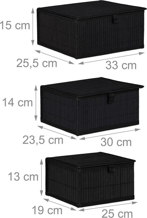Immagine prodotto Relaxdays Set conveniente da 3 cesti portaoggetti (3 x, 33 x 25,5 x 15 cm)