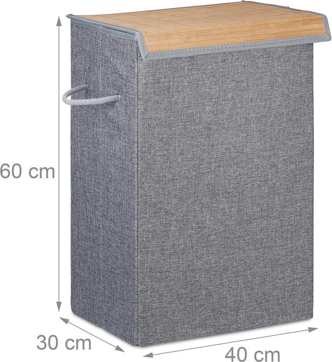 Immagine prodotto Relaxdays Porta biancheria con chiusura a strappo (60 l)