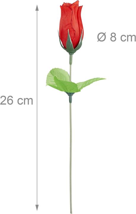 Immagine prodotto Relaxdays Bouquet di Rose, 48 Pz. (26 cm)
