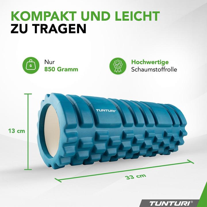 Produktbild Tunturi Yoga Massageroller 33 cm Petrolblau