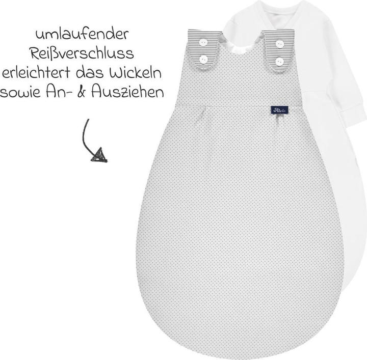 Produktbild Alvi Schlafsäcke 2-tlg. Schlafsack Baby-Mäxchen - Dots - Grey