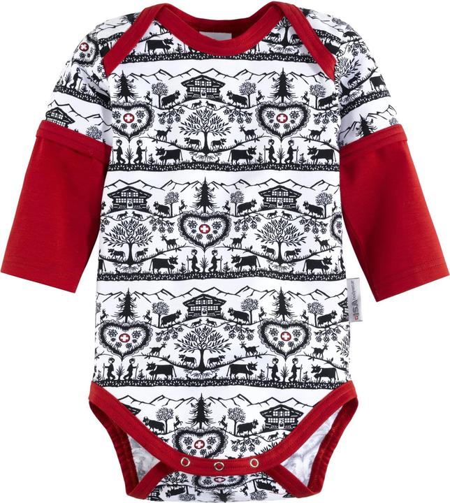 Actual product image ISA Bodywear Bodysuit long sleeve, round-neck (62, 68)
