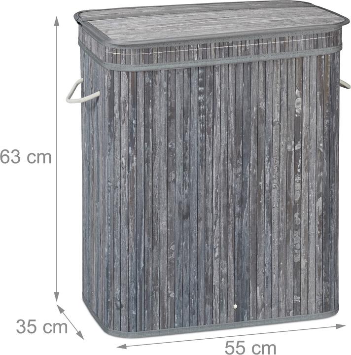Actual product image Relaxdays Lidded Laundry Hamper (95 l)