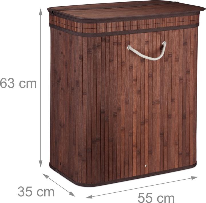 Immagine prodotto Relaxdays Cesto portabiancheria con coperchio (95 l)