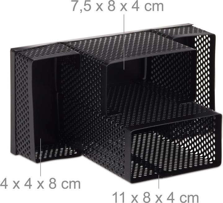 Actual product image Relaxdays Metal Mesh Desk Organizer