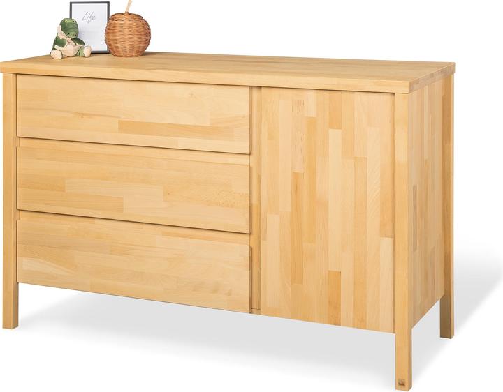 Produktbild Pinolino Kinderzimmer-Set „Enno” extrabreit gross, 3-tlg. (Babybett, Wickelkommode, Kinderkleiderschrank)