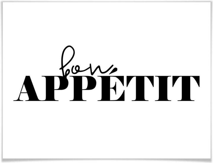 Trenddeko Poster Bon Appetit 24 x 30 cm, Papier (24 x 30 cm)