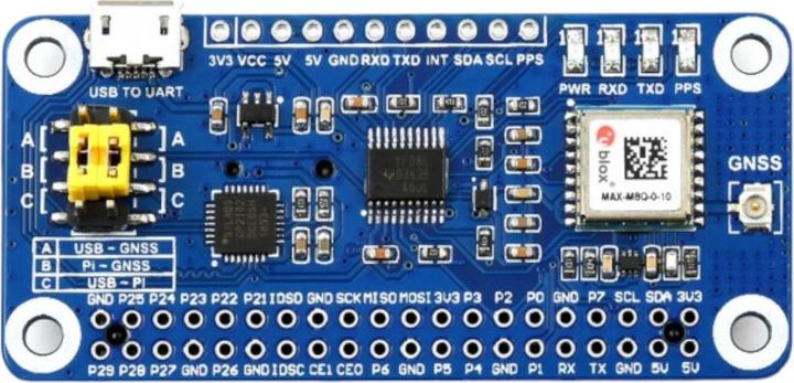 Actual product image WaveShare GPS uBlox MAX-M8Q GNSS HAT for Raspberry Pi