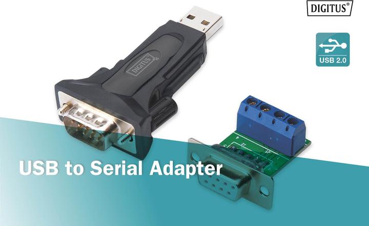 Produktbild Digitus USB 2.0 zu seriell Konverter (USB)