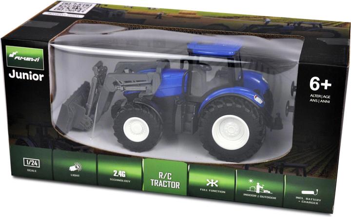 Produktbild Amewi RC Traktor mit Räum-Schiebeschild LiIon 500mAh blau/6+ (RTR Ready-to-Run)