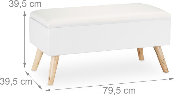 Actual product image Relaxdays Hallway Storage Bench, Padded (79.50 cm)