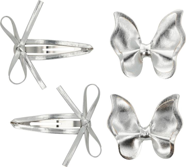 Trisa Fashion Schmetterling auf Clip & Click clack silber 4 Stk. (4 Stk.)