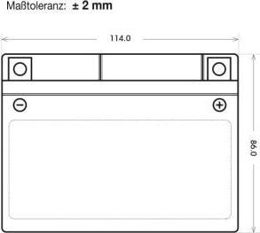 Produktbild Panther Batterien Motorradbatterie AGM YTX4L-BS 12V 3Ah (12 V, 3 Ah)