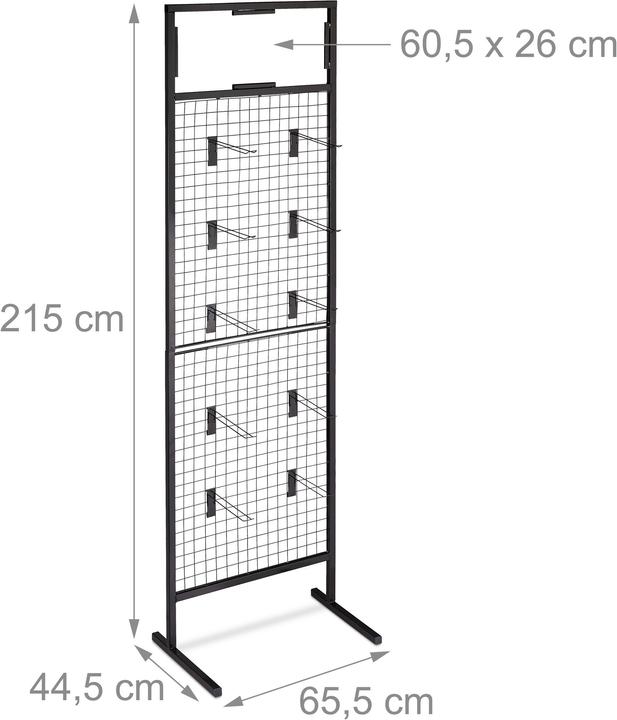Actual product image Relaxdays Gridwall Mesh Panel Display, Product Stand