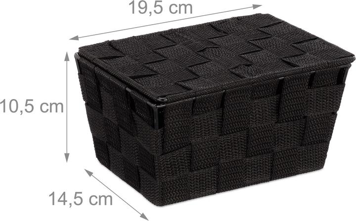 Produktbild Relaxdays Aufbewahrungskorb (1 x, 19.5 x 14.5 x 10.5 cm)