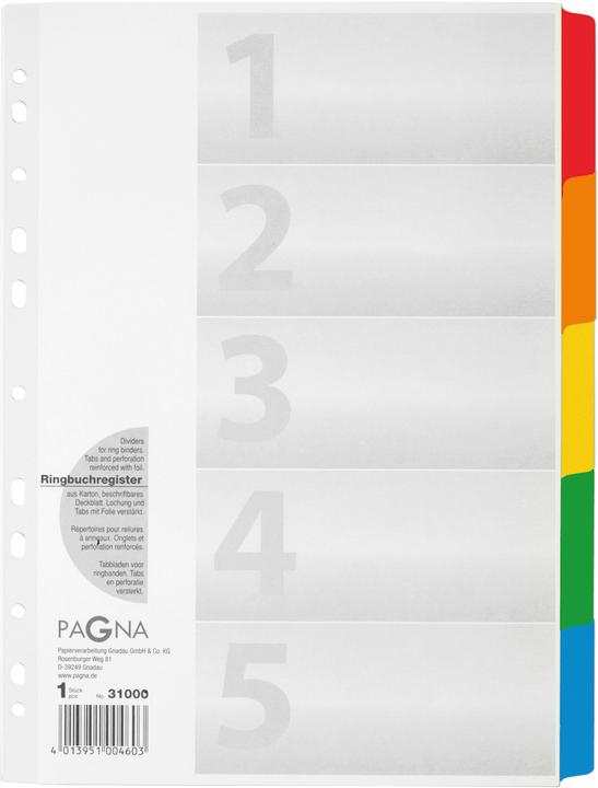Pagna Zahlenregister