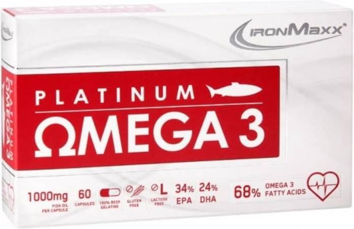 Produktbild IronMaxx Platinum Omega 3 (60 Stück, Kapseln, 100 g)