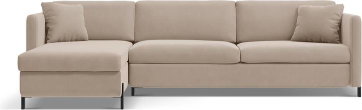 Image du produit Micadoni Canapé D'Angle Velours Gauche Convertible, "Gloria", 4 Places, 260x170x80Fabriqué en Europe (Canapé d'angle)
