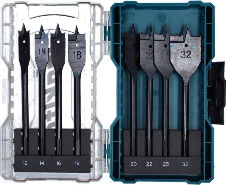 Actual product image Makita Flat milling drill set 8 pcs. (12, 14, 16, 18, 20, 22, 25, 32 mm)