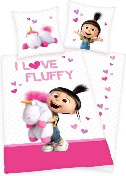 Actual product image MCU Minions I Love Fluffy unicorn bed linen - 100% cotton