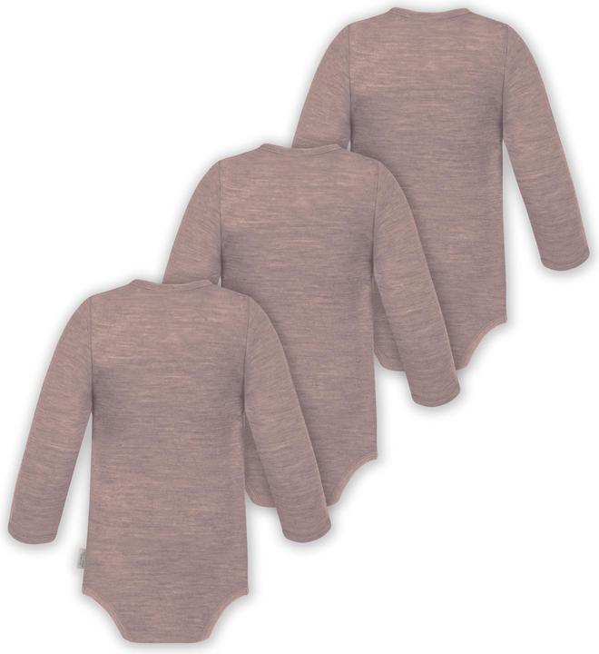 Actual product image Normani 3-pack multipack baby bodysuit merino long-sleeved body with buttons - 9345 (56)
