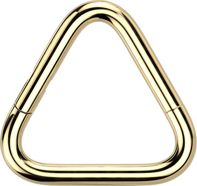 Star Piercing Micro Segmentring klappbar vergoldet Dreieck (ohne Messing, Titan G23)