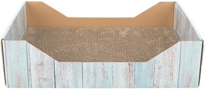 Image du produit Trixie Scratching bed, cardboard, catnip, 45×12×33 cm, turquoise (33 cm, Turquoise)