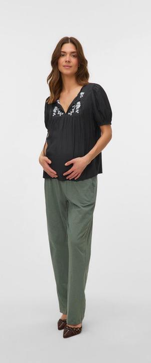 Immagine prodotto Mamalicious Normal geschnitten Rundhals Elastische Bündchen Ballonärmel Top Bluse (XS)