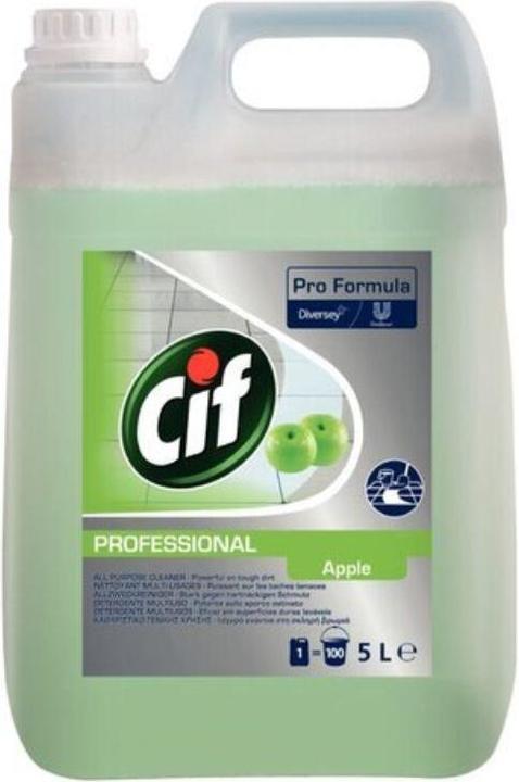 Actual product image Cif All Purpose Cleaner Professional Tile Laminate Plastic Ceramic Apple 6 Canister Plastic 6l