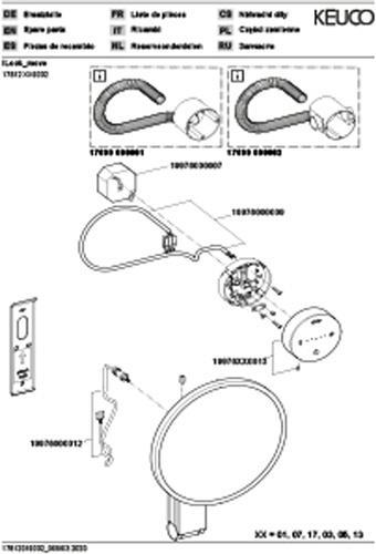 Keuco iLook move Kosmetikspiegel, 17612, beleuchtet, 5-stufig einstellbare Lichtfarbe, mit 212 mm