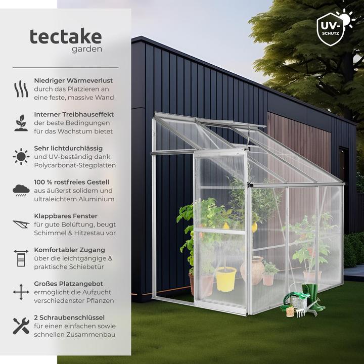 Actual product image tectake Leaning greenhouse