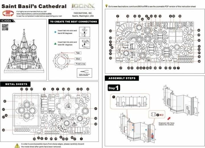 Actual product image Metal Earth ICONX St. Basil Cathedral