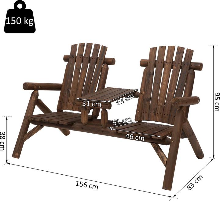 Immagine prodotto Jamb Panchina da giardino rustica