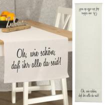 Actual product image Cepewa Table runner oh, how nice, black, approx. 40x160cm (40 x 160 cm)
