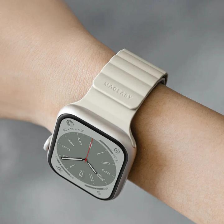 Actual product image MagEasy Silicione Magnetic Band for Apple Watch 38/40/41mm (41 mm, 38 mm, 40 mm, Silicone)