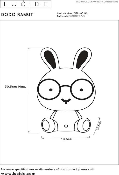 Actual product image Lucide Dodo Rabbit (295 lm)